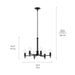 Kichler - 52424BK - Six Light Chandelier - Torvee - Black