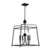 Crystorama - 2244-BF - Four Light Chandelier - Sylvan - Black Forged