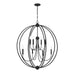 Crystorama - 2246-BF - Eight Light Chandelier - Sylvan - Black Forged