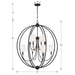 Crystorama - 2246-BF - Eight Light Chandelier - Sylvan - Black Forged