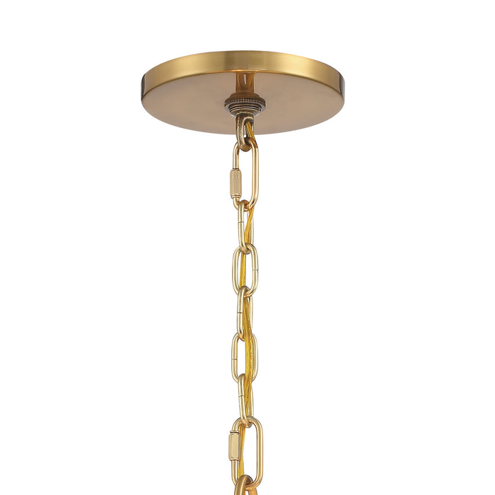 Crystorama - 9593-LG - Three Light Pendant - Hulton - Luxe Gold