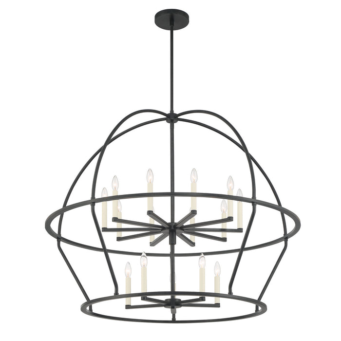 Crystorama - ABB-3029-BK - 15 Light Chandelier - Abbott - Black