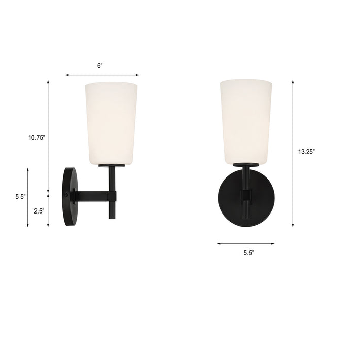 Crystorama - COL-101-BK - One Light Wall Sconce - Colton - Black