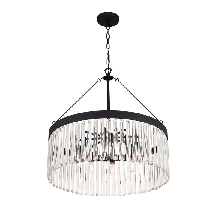 Crystorama - EMO-5406-BF - Eight Light Chandelier - Emory - Black Forged