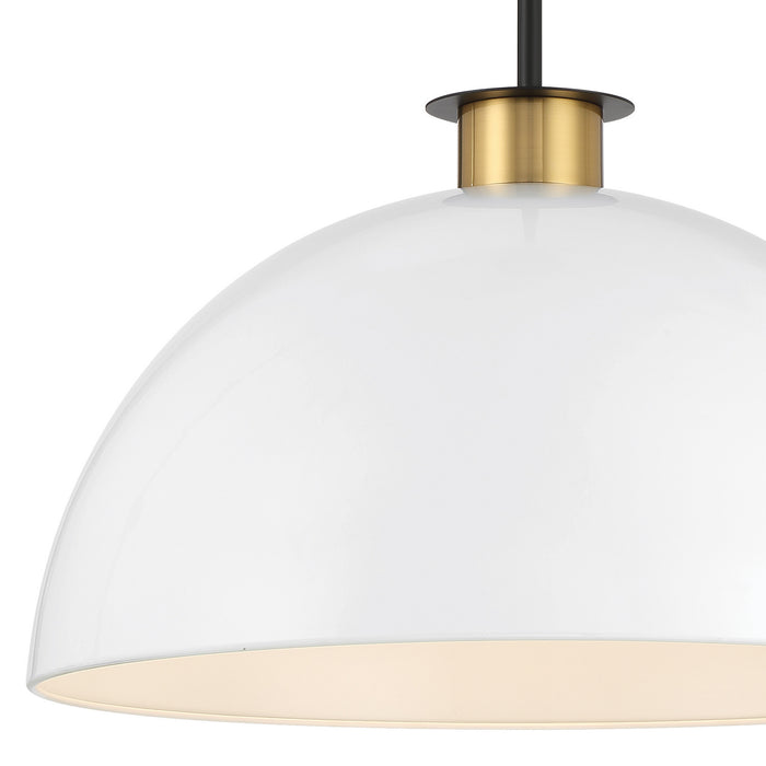 Crystorama - GIG-815-BK-AG - One Light Pendant - Gigi - Black / Aged Brass