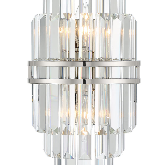 Crystorama - HAY-1402-PN - Two Light Wall Sconce - Hayes - Polished Nickel