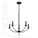 Crystorama - MIL-8005-BK - Five Light Chandelier - Mila - Black