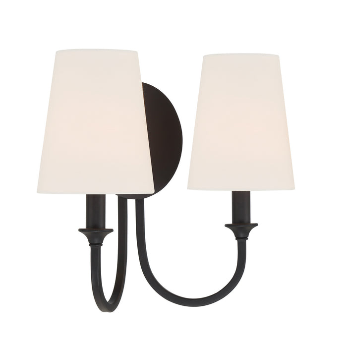 Crystorama - PAY-922-BF - Two Light Wall Sconce - Payton - Black Forged