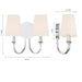 Crystorama - PAY-922-CH - Two Light Wall Sconce - Payton - Polished Chrome