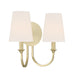 Crystorama - PAY-922-VG - Two Light Wall Sconce - Payton - Vibrant Gold