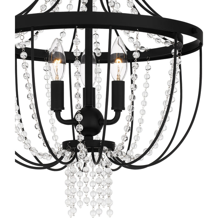 Quoizel - ADL1716MBK - Three Light Semi Flush Mount - Adelaide - Matte Black