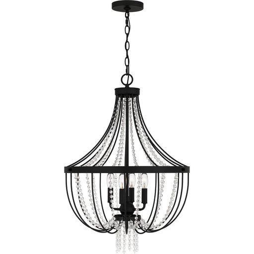 Quoizel - ADL2820MBK - Four Light Pendant - Adelaide - Matte Black