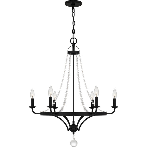 Quoizel - ADL5026MBK - Six Light Chandelier - Adelaide - Matte Black