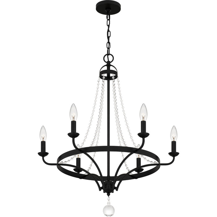 Quoizel - ADL5026MBK - Six Light Chandelier - Adelaide - Matte Black