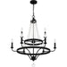 Quoizel - ADL5030MBK - Nine Light Chandelier - Adelaide - Matte Black