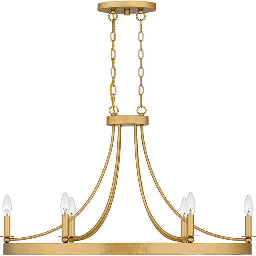 Quoizel - APN636LG - Six Light Island Chandelier - Aspyn - Light Gold