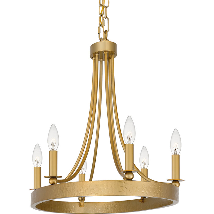 Quoizel - APN636LG - Six Light Island Chandelier - Aspyn - Light Gold