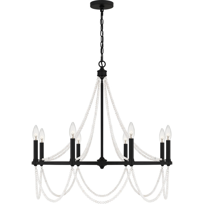 Quoizel - BGA5030MBK - Eight Light Chandelier - Brigitta - Matte Black