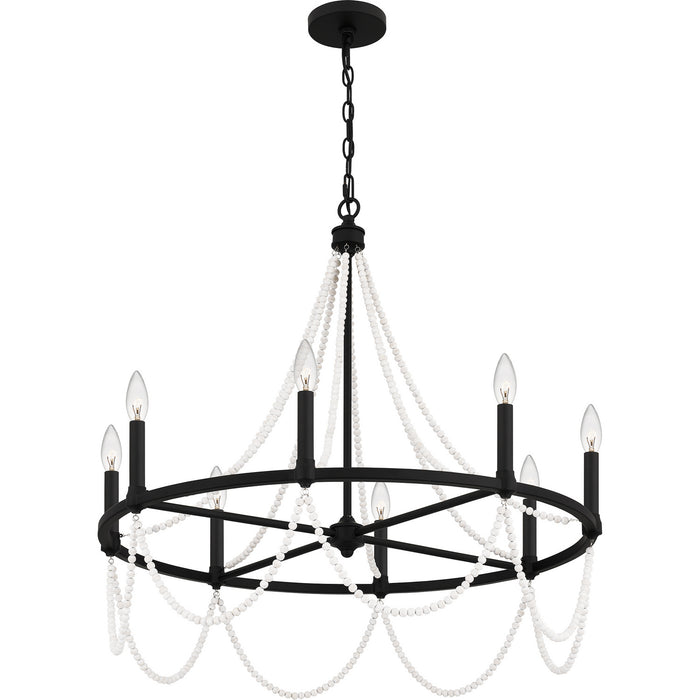 Quoizel - BGA5030MBK - Eight Light Chandelier - Brigitta - Matte Black