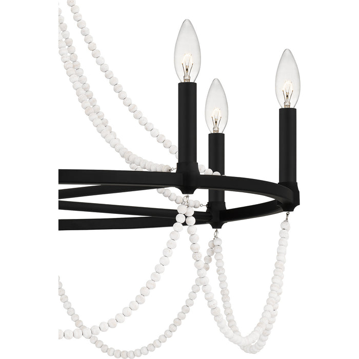 Quoizel - BGA5030MBK - Eight Light Chandelier - Brigitta - Matte Black