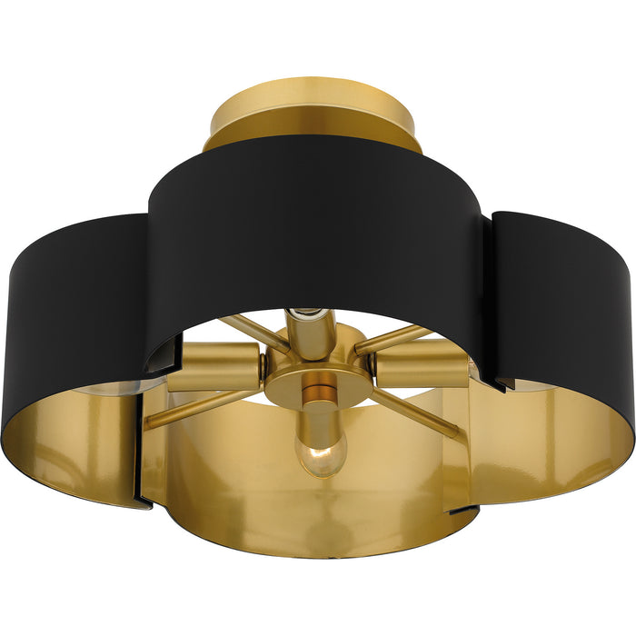 Quoizel - BSM1714MBK - Four Light Semi-Flush Mount - Balsam - Matte Black