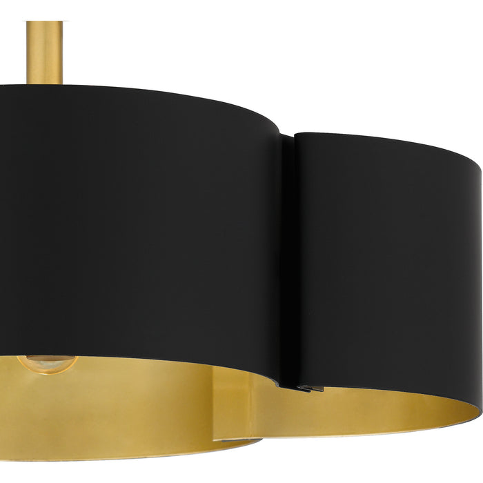 Quoizel - BSM1714MBK - Four Light Semi-Flush Mount - Balsam - Matte Black