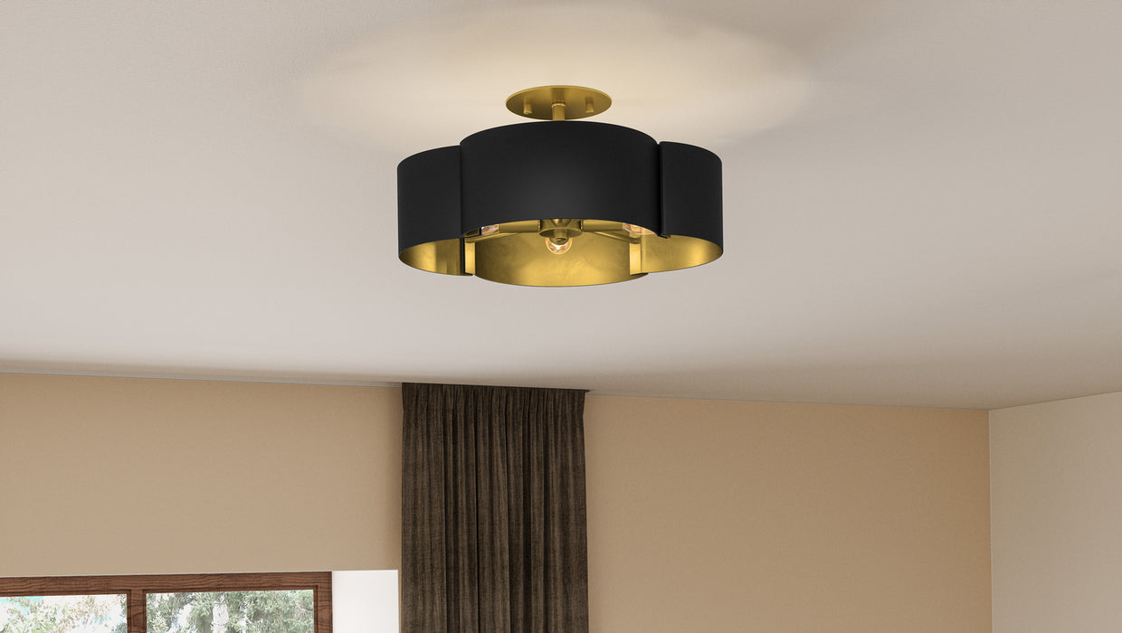 Quoizel - BSM1714MBK - Four Light Semi-Flush Mount - Balsam - Matte Black