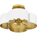 Quoizel - BSM1714W - Four Light Semi-Flush Mount - Balsam - Matte White