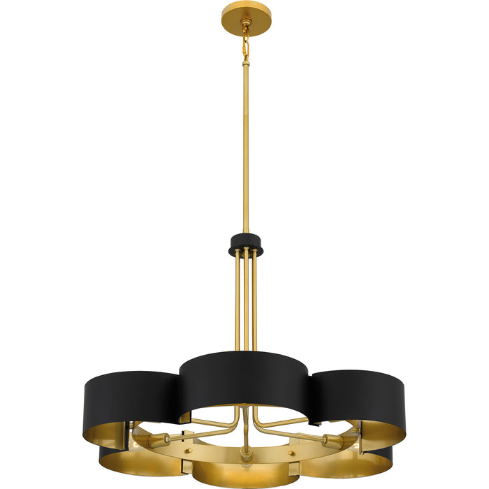 Quoizel - BSM5028MBK - Six Light Chandelier - Balsam - Matte Black