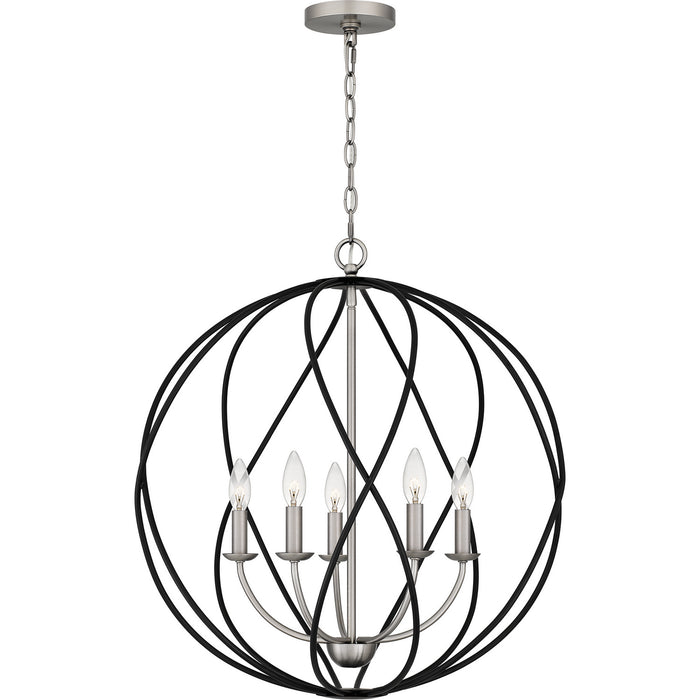 Quoizel - BYN2824AN - Five Light Pendant - Bryn - Antique Nickel