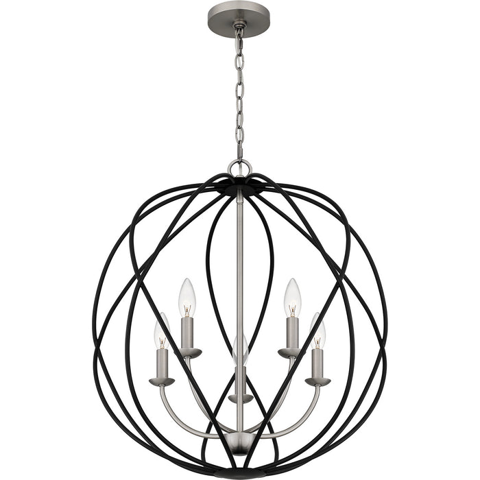 Quoizel - BYN2824AN - Five Light Pendant - Bryn - Antique Nickel