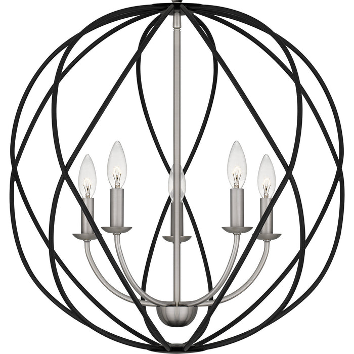 Quoizel - BYN2824AN - Five Light Pendant - Bryn - Antique Nickel