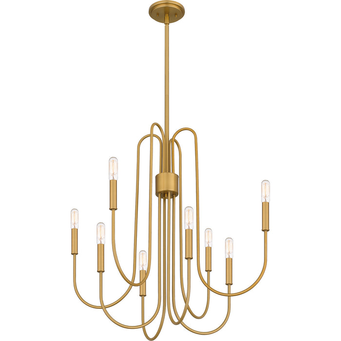 Quoizel - CBR5028BWS - Eight Light Chandelier - Cabry - Brushed Weathered Brass