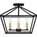 Quoizel - COB1716MBK - Four Light Semi-Flush Mount - Concho Bay - Matte Black