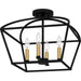 Quoizel - COB1716MBK - Four Light Semi-Flush Mount - Concho Bay - Matte Black