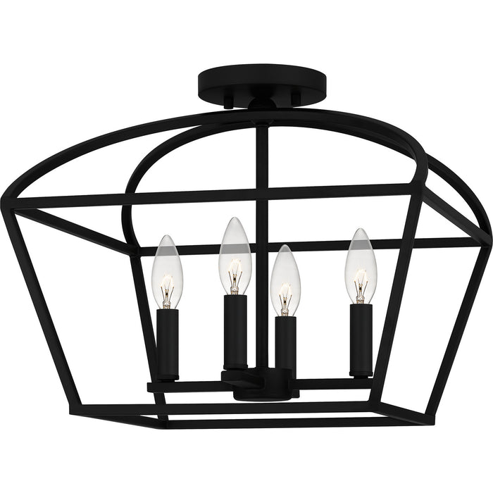 Quoizel - COB1716MBK - Four Light Semi-Flush Mount - Concho Bay - Matte Black