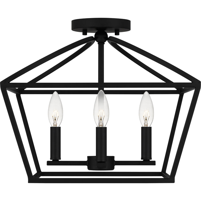 Quoizel - COB1716MBK - Four Light Semi-Flush Mount - Concho Bay - Matte Black