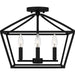 Quoizel - COB1716MBK - Four Light Semi-Flush Mount - Concho Bay - Matte Black