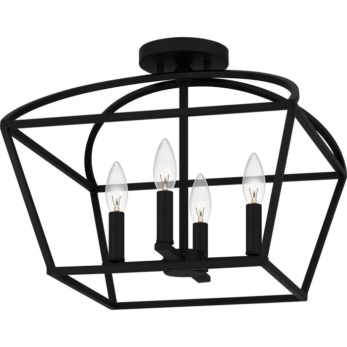 Quoizel - COB1716MBK - Four Light Semi-Flush Mount - Concho Bay - Matte Black