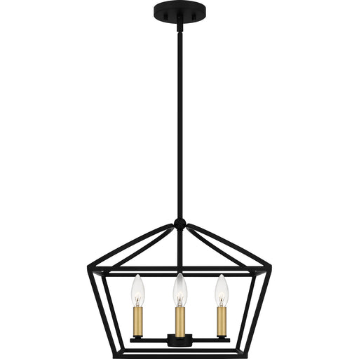 Quoizel - COB2816MBK - Four Light Pendant - Concho Bay - Matte Black