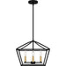 Quoizel - COB2816MBK - Four Light Pendant - Concho Bay - Matte Black