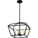 Quoizel - COB2816MBK - Four Light Pendant - Concho Bay - Matte Black