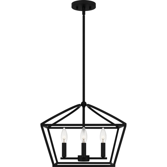 Quoizel - COB2816MBK - Four Light Pendant - Concho Bay - Matte Black