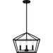 Quoizel - COB2816MBK - Four Light Pendant - Concho Bay - Matte Black