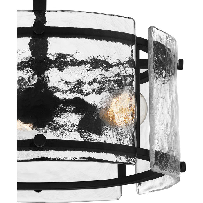 Quoizel - FTS1716EK - Three Light Semi Flush Mount - Fortress - Earth Black