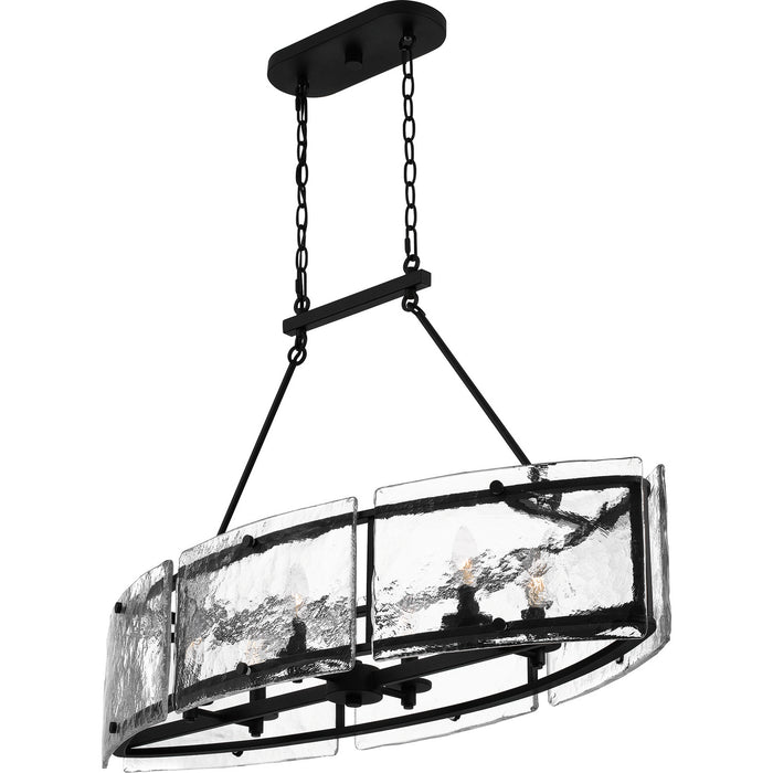 Quoizel - FTS638EK - Six Light Island Chandelier - Fortress - Earth Black