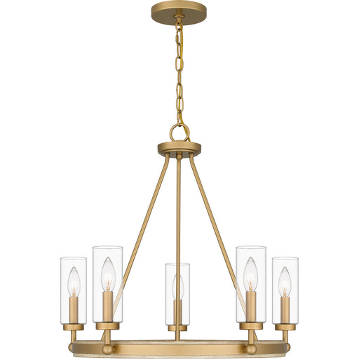 Quoizel - KEL5025NWS - Five Light Chandelier - Kelleher - Nouveau Painted Weathered Brass