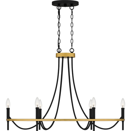 Quoizel - LGR636MBK - Six Light Island Chandelier - Legare - Matte Black