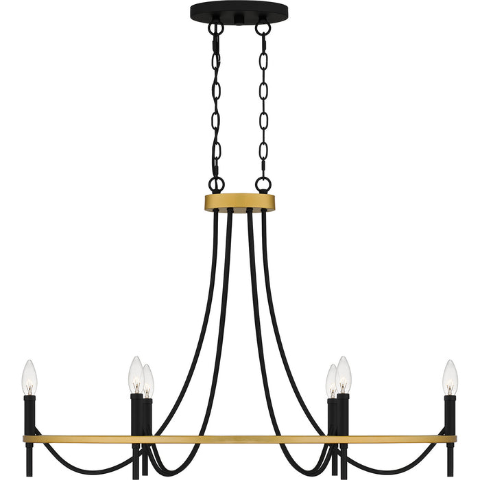 Quoizel - LGR636MBK - Six Light Island Chandelier - Legare - Matte Black