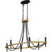 Quoizel - LGR636MBK - Six Light Island Chandelier - Legare - Matte Black